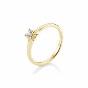 SOFIA DIAMONDS prsten ze žlutého zlata s diamantem 0,10 ct BE41/05680-Y