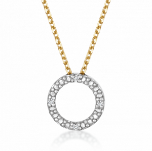 SOFIA DIAMONDS zlatý náhrdelník kruh s diamanty 0,014 ct GEMCS27437-30