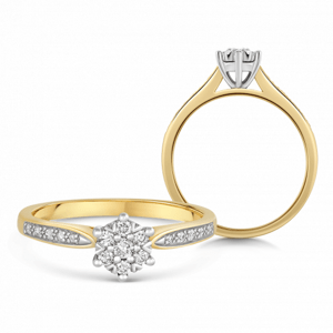SOFIA DIAMONDS zlatý zásnubní prsten s diamantem 0,165 ct AUBFKW04BEP-H-I