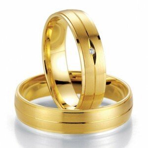 Breuning zlaté snubní prsteny BR48/07017YG+BR48/07018YG