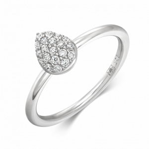 SOFIA stříbrný prsten slza se zirkony AEAR4976Z/R