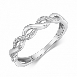 SOFIA DIAMONDS zlatý proplétaný prsten s diamanty 0,016 ct AUAYMJ04G0P-H-I