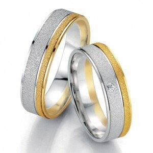 Breuning zlaté snubní prsteny BR48/07065BI+BR48/07066BI