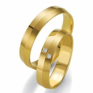 Breuning zlaté snubní prsteny BR48/07137YG+BR48/07138YG