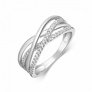 SOFIA stříbrný prsten se zirkony ANSR110610CZ1
