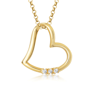 SOFIA DIAMONDS zlatý přívěsek srdce s diamanty 0,03 H/I AUAOQP14J0P-H-I