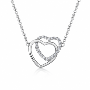 SOFIA stříbrný náhrdelník spojené srdce CK2010230610-38-45
