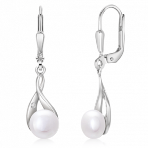SOFIA stříbrné náušnice s perlami AESOF-AE7465Z,WFM/R