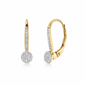 SOFIA DIAMONDS zlaté náušnice s diamanty 0,16 ct UDER21275Y-H-I1