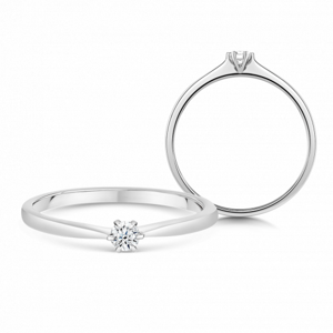 SOFIA DIAMONDS zlatý zásnubní prsten s diamantem 0,08 ct UDRG46872W-H-I1