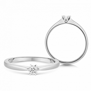 SOFIA DIAMONDS zlatý zásnubní prsten s diamantem 0,10 ct UDRG47226W-H-I1