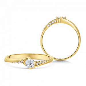 SOFIA zlatý zásnubní prsten se zirkony ZODLRZ671010XL1