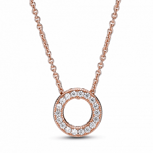 PANDORA pozlacený náhrdelník s kruhem 387436C01-45