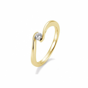 SOFIA DIAMONDS prsten ze žlutého zlata s diamantem 0,15 ct BE41/85941-Y
