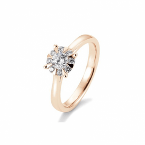 SOFIA DIAMONDS prsten z růžového zlata s diamantem 0,53 ct BE41/05766-R
