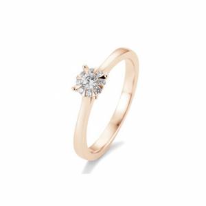 SOFIA DIAMONDS prsten z růžového zlata s diamantem 0,18 ct BE41/05764-R