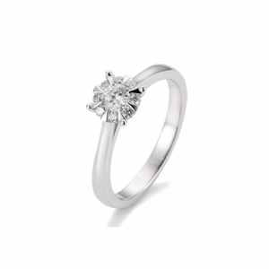 SOFIA DIAMONDS prsten z bílého zlata s diamantem 0,39 ct BE41/05765-W