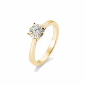 SOFIA DIAMONDS prsten ze žlutého zlata s diamantem 0,39 ct BE41/05765-Y
