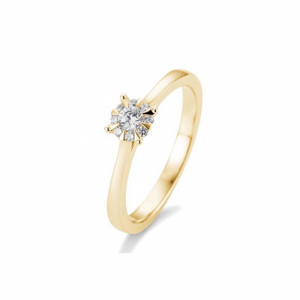 SOFIA DIAMONDS prsten ze žlutého zlata s diamantem 0,18 ct BE41/05764-Y