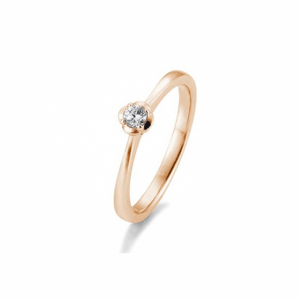 SOFIA DIAMONDS prsten z růžového zlata s diamantem 0,10 ct BE41/05951-R