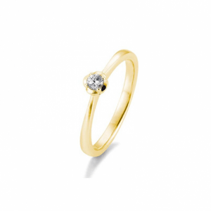 SOFIA DIAMONDS prsten ze žlutého zlata s diamantem 0,10 ct BE41/05951-Y