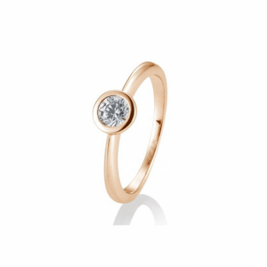 SOFIA DIAMONDS prsten z růžového zlata s diamantem 0,40 ct BE41/85132-6-R