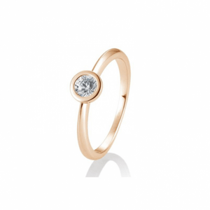 SOFIA DIAMONDS prsten z růžového zlata s diamantem 0,30 ct BE41/85131-6-R