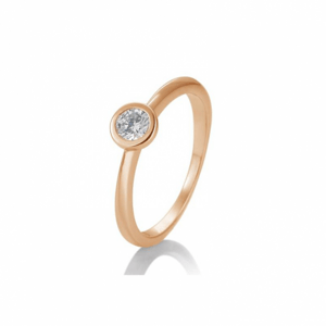 SOFIA DIAMONDS prsten z růžového zlata s diamantem 0,25 ct BE41/85130-6-R