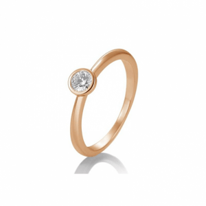 SOFIA DIAMONDS prsten z růžového zlata s diamantem 0,20 ct BE41/85129-9-R