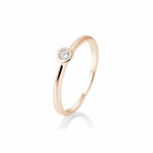 SOFIA DIAMONDS prsten z růžového zlata s diamantem 0,10 ct BE41/85127-9-R