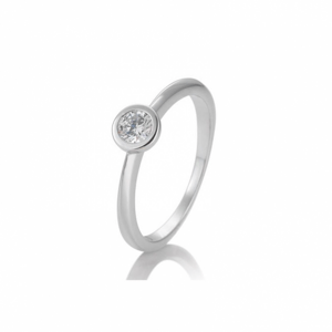 SOFIA DIAMONDS prsten z bílého zlata s diamantem 0,25 ct BE41/85130-6-W