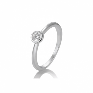 SOFIA DIAMONDS prsten z bílého zlata s diamantem 0,20 ct BE41/85129-9-W