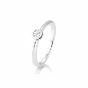 SOFIA DIAMONDS prsten z bílého zlata s diamantem 0,15 ct BE41/85128-6-W