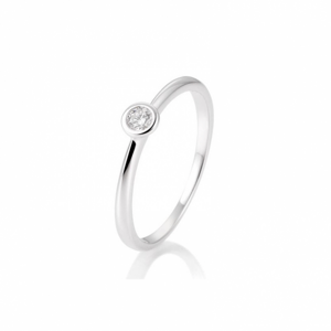 SOFIA DIAMONDS prsten z bílého zlata s diamantem 0,10 ct BE41/85127-9-W