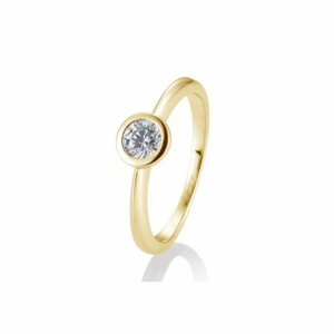 SOFIA DIAMONDS prsten ze žlutého zlata s diamantem 0,40 ct BE41/85132-6-Y