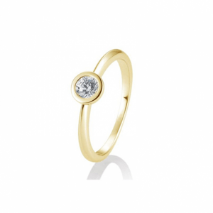 SOFIA DIAMONDS prsten ze žlutého zlata s diamantem 0,30 ct BE41/85131-6-Y