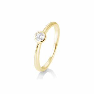 SOFIA DIAMONDS prsten ze žlutého zlata s diamantem 0,15 ct BE41/85128-6-Y