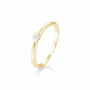 SOFIA DIAMONDS prsten ze žlutého zlata s diamantem 0,05 ct BE41/85771-6-Y