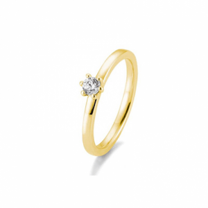 SOFIA DIAMONDS prsten ze žlutého zlata s diamantem 0,15 ct BE41/05988-Y
