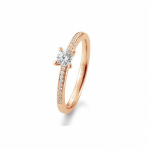 SOFIA DIAMONDS prsten z růžového zlata s diamantem 0,35 ct BE41/85952-R