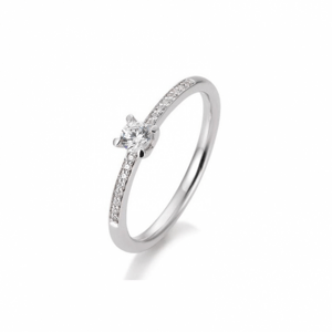 SOFIA DIAMONDS prsten z bílého zlata s diamantem 0,23 ct BE41/85951-W