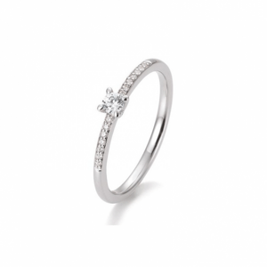 SOFIA DIAMONDS prsten z bílého zlata s diamantem 0,17 ct BE41/85950-W