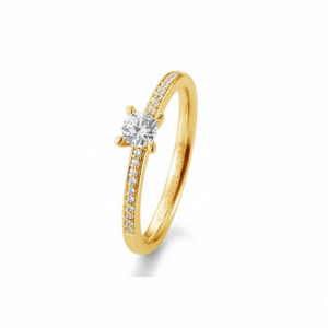 SOFIA DIAMONDS prsten ze žlutého zlata s diamantem 0,35 ct BE41/85952-Y