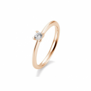 SOFIA DIAMONDS prsten z růžového zlata s diamantem 0,15 ct BE41/05634-R