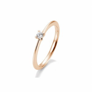 SOFIA DIAMONDS prsten z růžového zlata s diamantem 0,10 ct BE41/05633-R