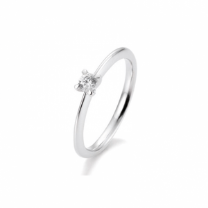 SOFIA DIAMONDS prsten z bílého zlata s diamantem 0,15 ct BE41/05634-W