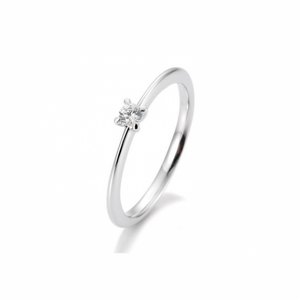 SOFIA DIAMONDS prsten z bílého zlata s diamantem 0,10 ct BE41/05633-W