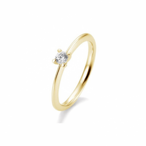 SOFIA DIAMONDS prsten ze žlutého zlata s diamantem 0,15 ct BE41/05634-Y
