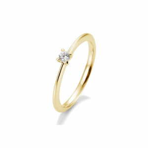 SOFIA DIAMONDS prsten ze žlutého zlata s diamantem 0,10 ct BE41/05633-Y