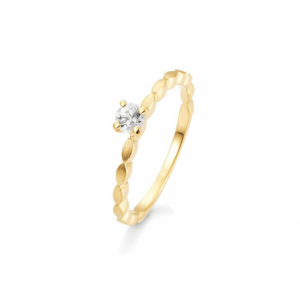 SOFIA DIAMONDS prsten ze žlutého zlata se safírem BE42/03331-Y